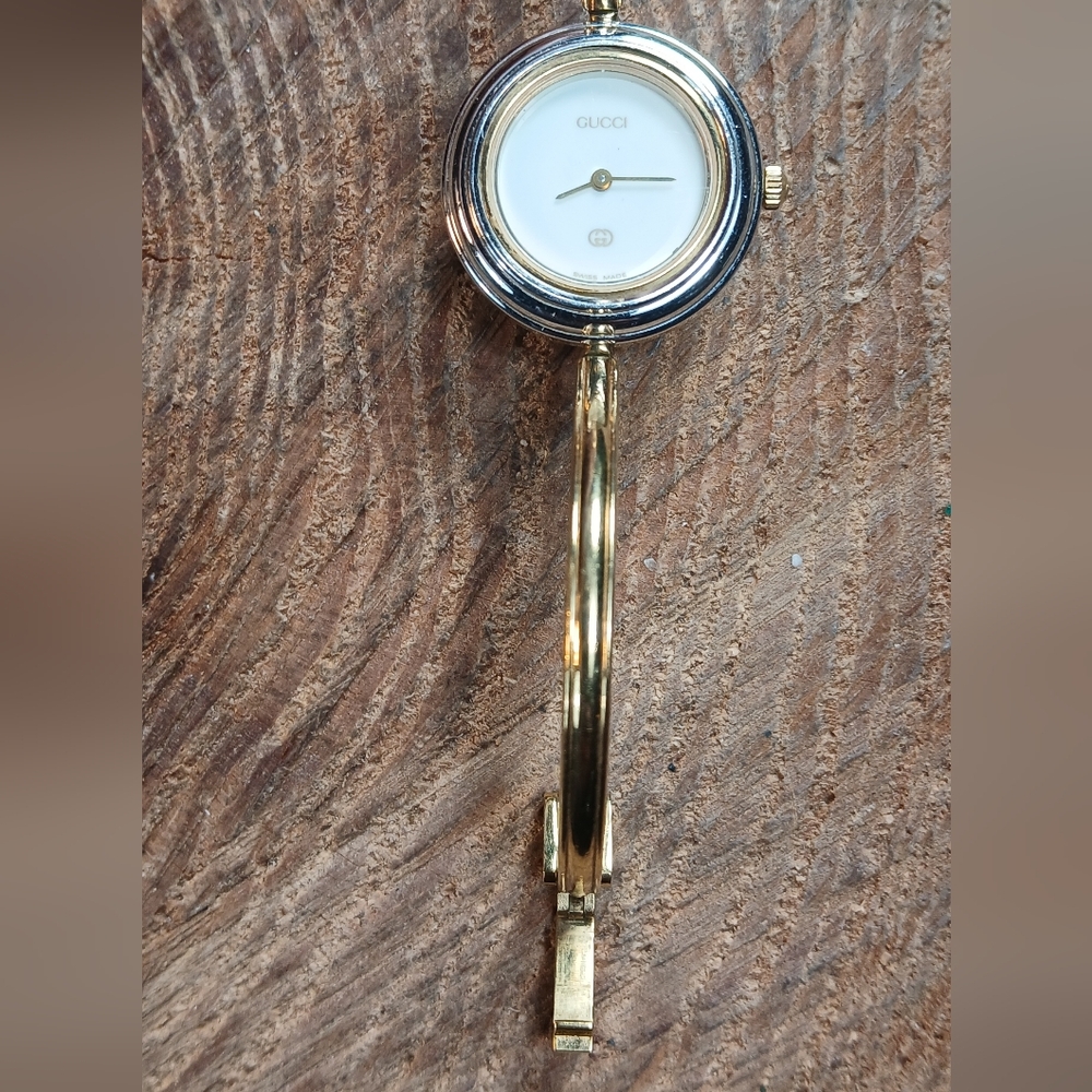 Gucci 11/12 Bezel Change Gold Tone Watch Authentic & Working - Picture 6 of 13